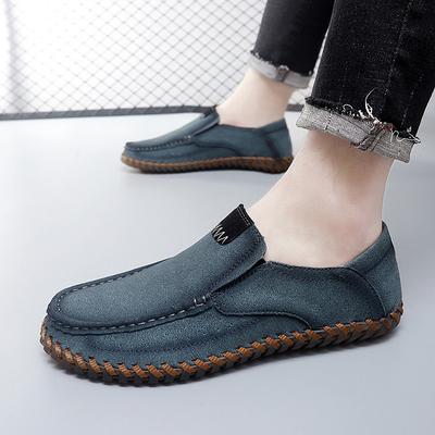 Large Size Men's Shoes Summer New Hand-sewn Casual Shoes Men's Beef Tendons Are Comfortable and Versatile, and the Feet Are Lazy.