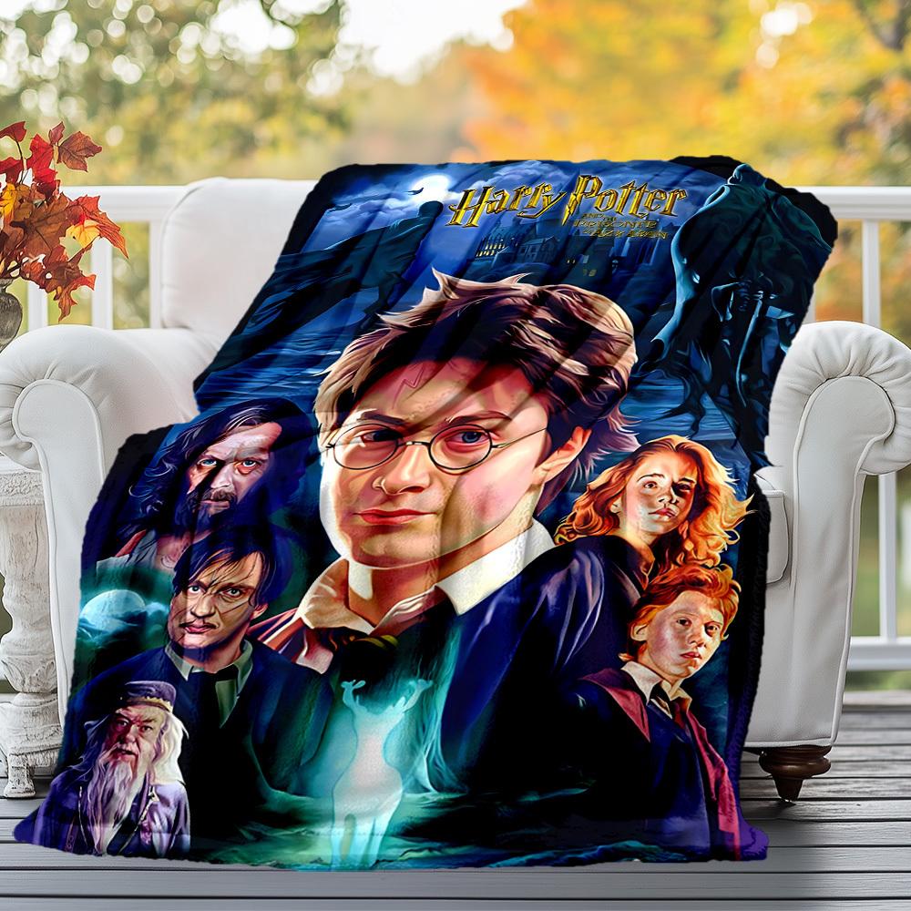 1pc Harry Potter Prisoner Azkaban Outdoor Flannel Throw Blanket All Season Soft Warmth,Home Decor 1031196