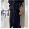 Single Breasted Women's Shirt Dresses Sashes New Stand Collar Casual Straight Dress Female