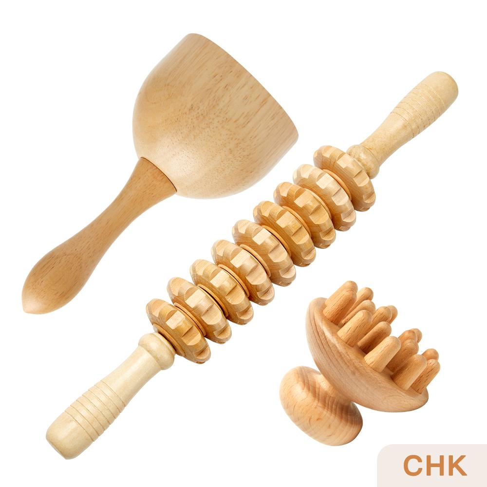 Natural Bamboo Gua Sha Stick Wooden Therapeutic Stick Scraping Massage Tools Body Shaping Cupping Massage Gua Sha Accessories