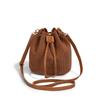 New women's drawstring bucket bag, fashionable commuter bag, trendy shoulder bag, one piece.