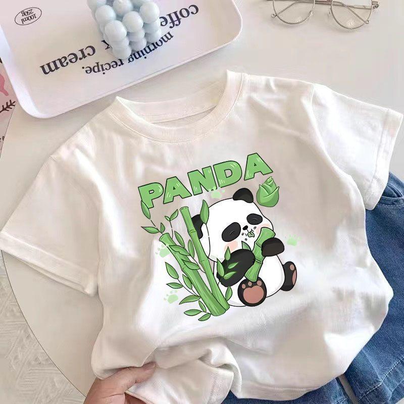 Bestselling Panda Summer Tshirts for Boys and Children Halfsleeved Summer Wear Shortsleeved Stylish Boys Tops Polyester