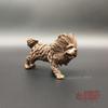 Solid Brass Figurine Tibetan Mastiff Standing Guard Zodiac Miniature Realistic Copper Dog Tea Pet