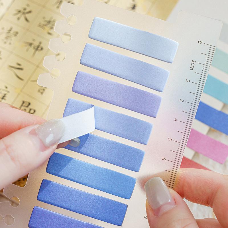 200Pcs Chinese Style Writable Sticky Notes Office Accessories Color Index Posted-It Notes Student Stationery Journaling Supplies