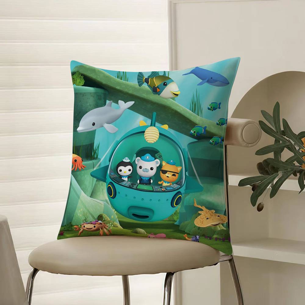 Cartoon Animation Cute The Octonauts Pillow Case Comfort Sofa Bed Silky elegant Invisible zipper Decorative cushion cover