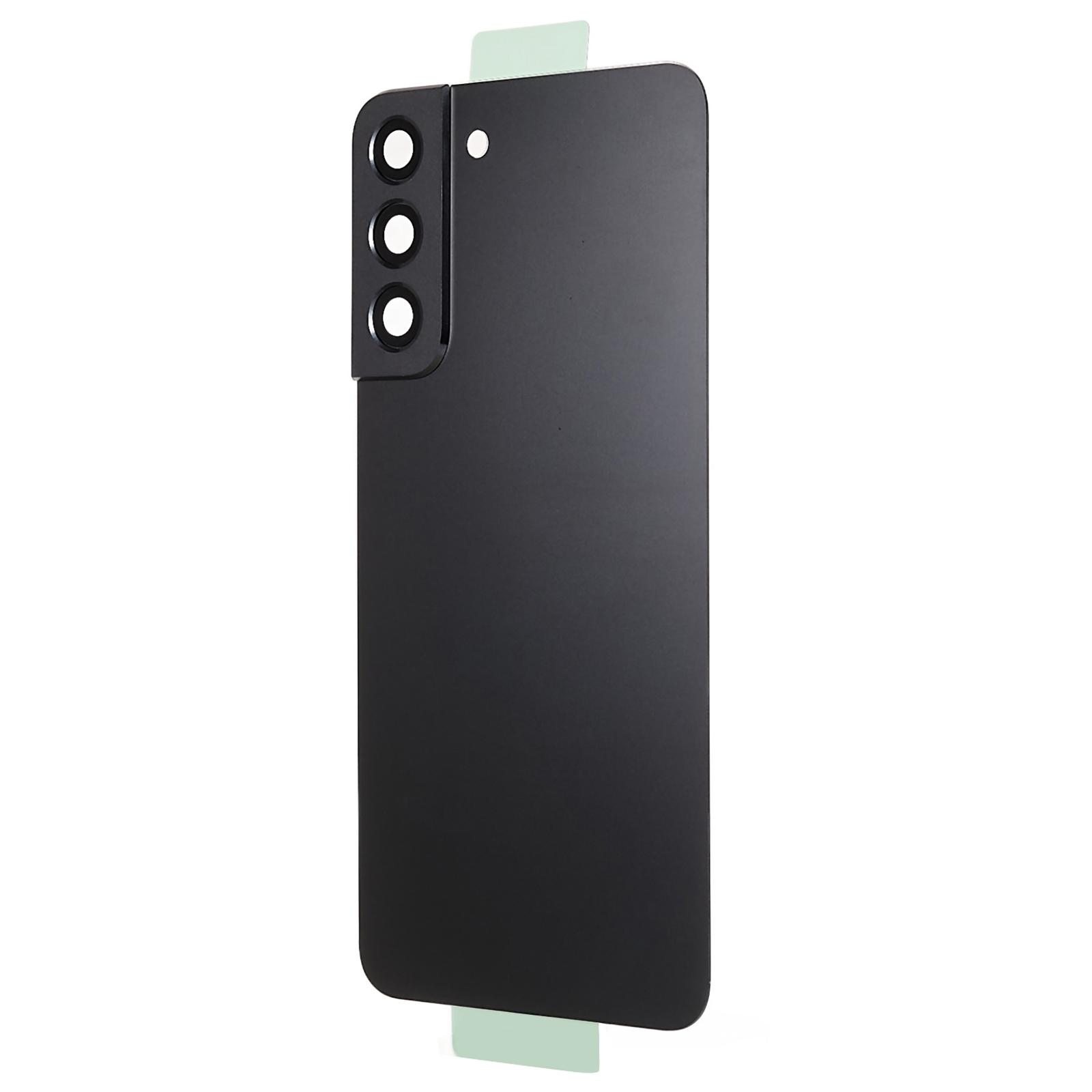 

For Samsung Galaxy S22+ 5G S906 Battery Housing with Adhesive Sticker+Camera Lens Cover (without Logo) Black