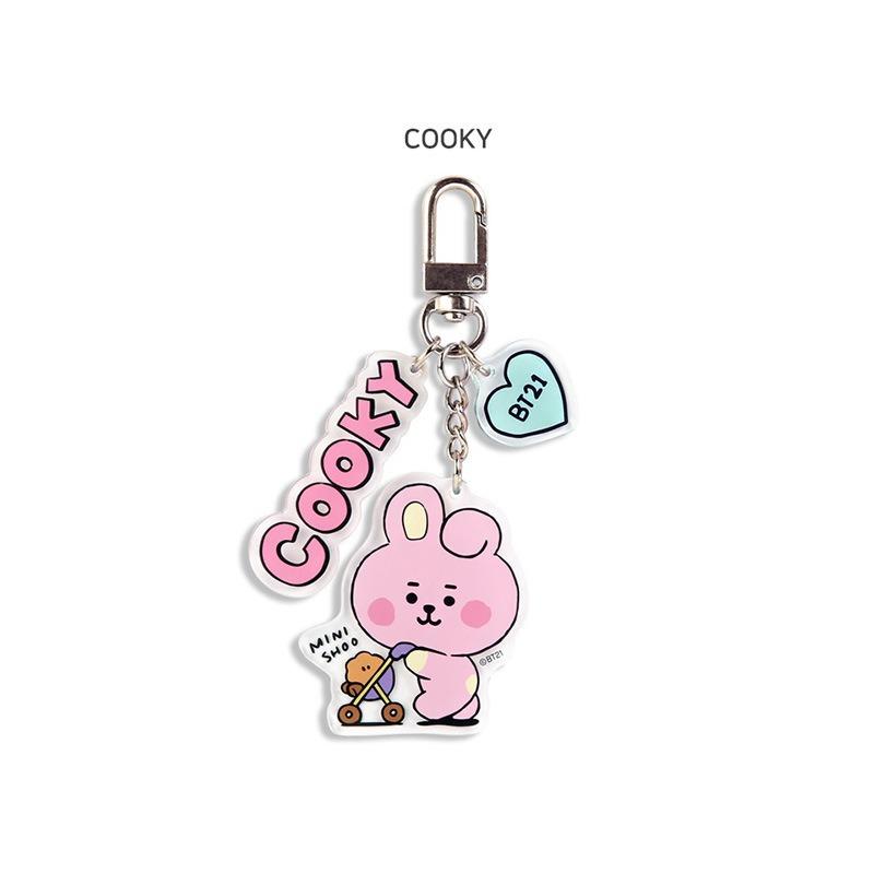 Kawaii Acrylic Keychain Backpack Pendant with Double-sided Pattern Pendant CHIMMY COOKY KOYA TATA Anime Gift Toys
