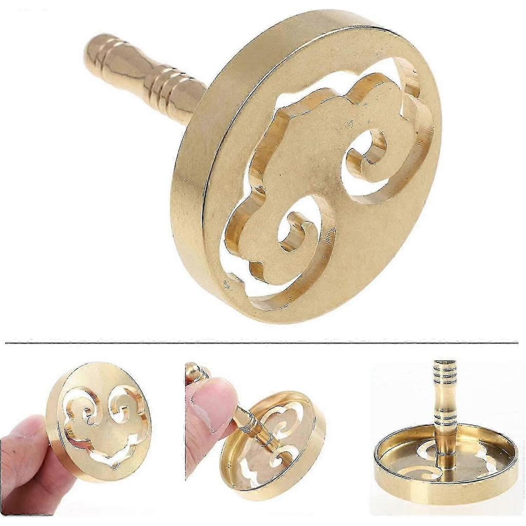 Incense Press Mold Brass Incense Ash Press Seal Incense Making Tool Kit Lotus Incense Cone Molds For Diy Fragrance Accessory (golden A) - RIpj