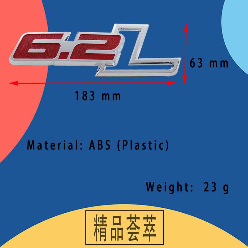 Titanium Black 6.2 6.2L for FRONT FENDER Emblem Decal Badge Sticker