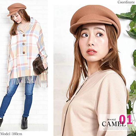 Wool Asymmetrical Casquette Camel [Curvy's] 01.