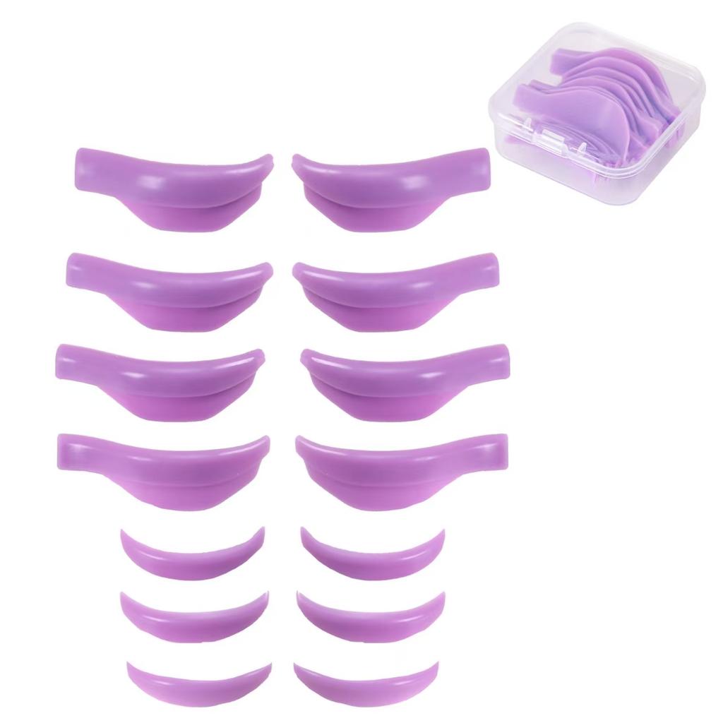 Wholesale  Eyelash Perming Pads 7Pairs Silicone Eyelashes Perming Curler Reusable Lash Lift Shield Pads Eyelash Lifting Tools