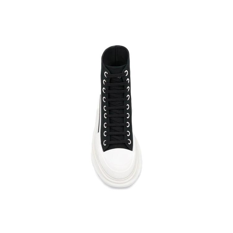 (WMNS) Alexander McQueen Tread Slick Boots 'Black White' Women's 611706W4L321070