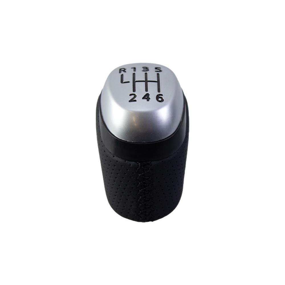 Black Perforated Leather Gear Shift Knob for Renault MK4 - Manual Transmission Shifter Handle, Durable Auto Gear Lever Accessory