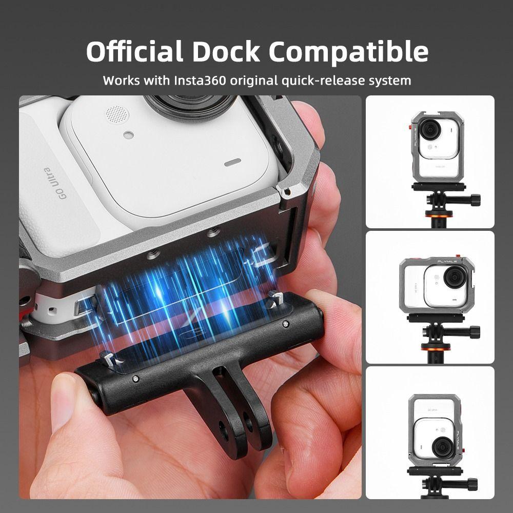 Quick Release Camera Grip Handle for Insta360 Go Ultra Action Camera Accessories