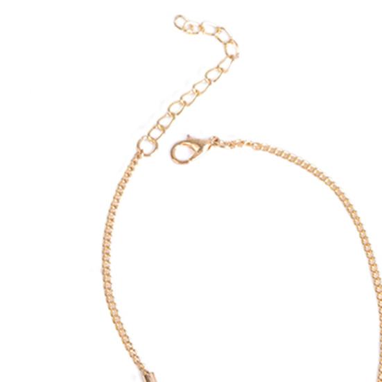 Dámské zlaté tóny loket řetízkový náramek na kotník Náramek na bosé nohy sandálové šperky