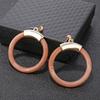 European and American fashion large circle hollow earrings temperament acrylic versatile earrings