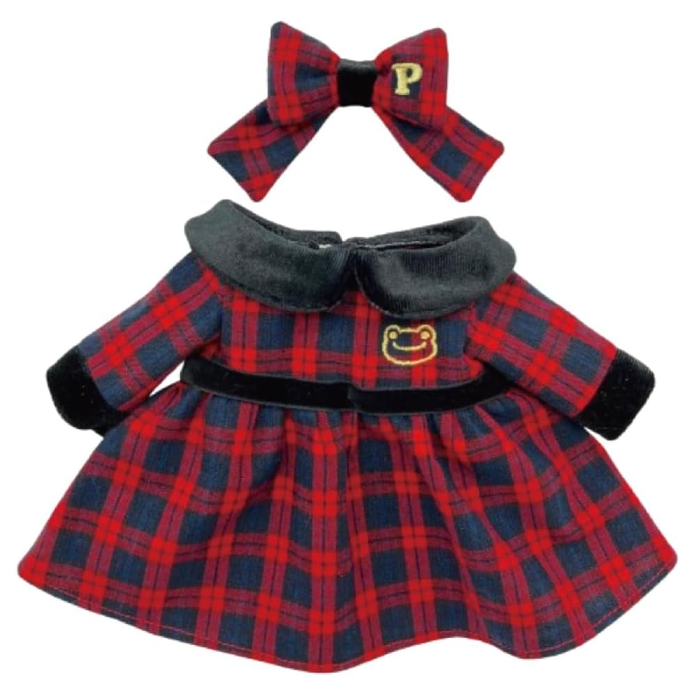 Nakajima Corporation Pickles Checked Dress Set 215611-25 with Matching Accessories for Girls