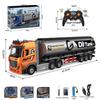 Remote Control Children's Alloy Truck with Music: Double-decker Transport, Openable Doors, Container, Oil Tank, Freight Toy.