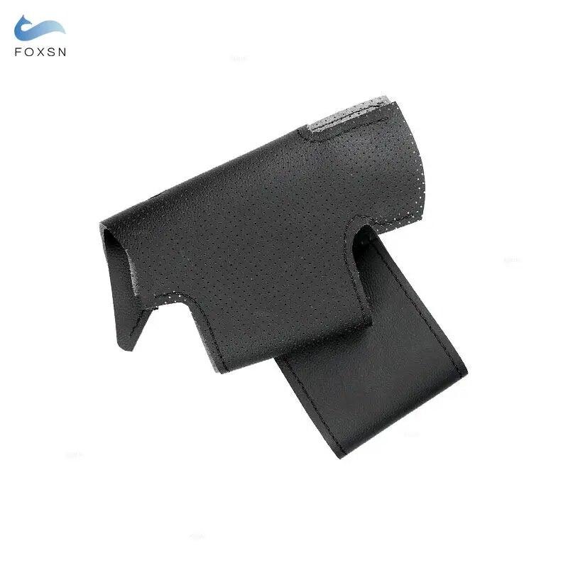 

Мягкий перфорированный кожаный чехол для Hyundai Sonata 10th Elantra 7th Ручное шитье Интерьер автомобиля Накладка на руль чёрный