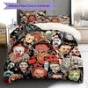 Horror Movie Pattern Bedding Quilt Set Quilt Cover Pillowcase Home Decoration Gift (1 * duvet cover + 2 * pillowcase, without core)