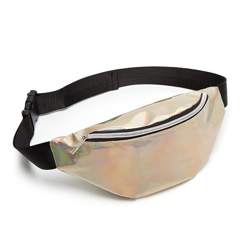 Stilvolle Pailletten-Hüfttasche für Damen aus strapazierfähigem PU-Leder mit zeitlosem Design