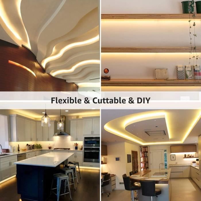 Ruban LED - Blanc - 5m - 300 LEDs SMD 2835 - 1200lm - Autocollant