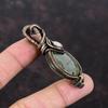 Moss Prehnite Pendant Copper Wire Wrapped Pendant Real Gemstone Pendant Handmade Wire Wrap Jewelry Moonstone Pendant For Gift Copper Jewelry