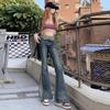 Plus Size Vintage Micro-large Jeans Women's Summer High-waisted Thin Flare Pants