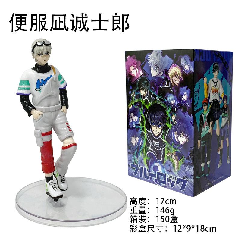 Anime BLUE LOCK Isagi Yoichi Seishiro Nagi Meguru Bachira Reo Mikage Hyoma Chigiri Rin Itoshi Figure Toys 17cm