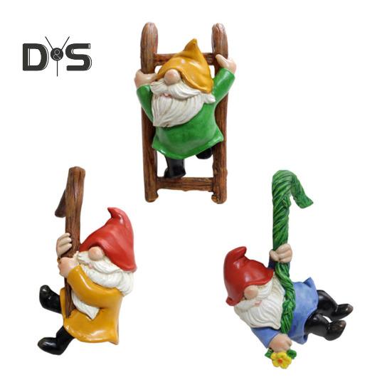 

Статуэтки гномов, карабкающихся вверх, смоляные подвесные статуэтки гномов, цветочные горшки, гномы-обнимашки для цветочного горшка, декор для садового забора 1 Set