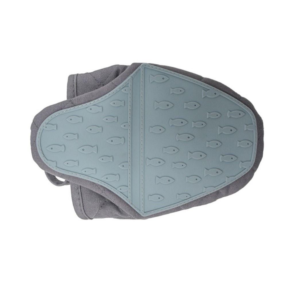 Fish Shaped Microwave Mitts Non-Slip Anti Scald Gloves Multi-purpose Hand Clip  Baking