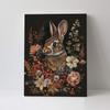 Ewzoet Funny Rabbit Vintage Gothic Bunny With Flowers In Bathtub Bathroom Wall Art Decor Picture Prints Paintings Black And White Farmhouse Animals