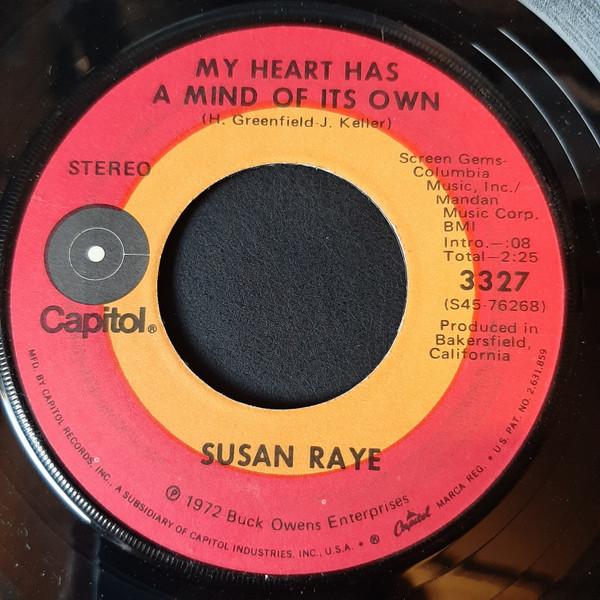 

7inch Record SUSAN RAYE My Heart Has A Mind Of Its Own 3327 CAPITOL 1972 US CountryFolk Used