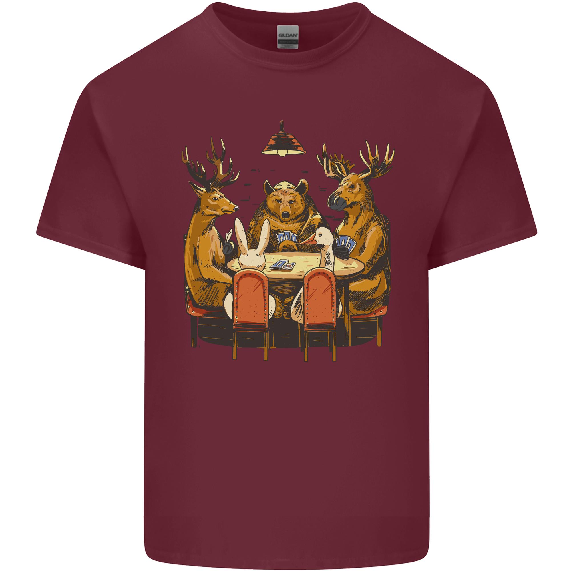 Animals Funny Wildlife Poker Game Cards Unisexs Light Cotton TShirt S