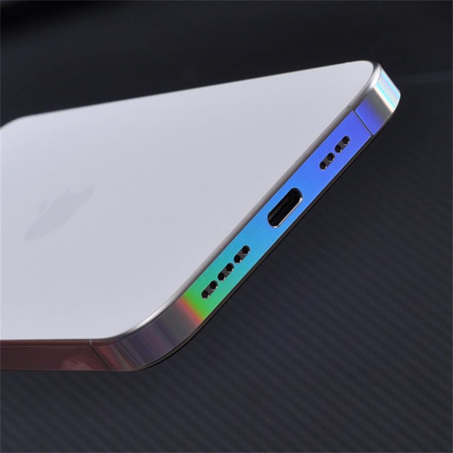 For iPhone 16 Plus 15 14 13 Mini 12 Pro Max Frame Protective Sticker Skin Anti-Scratch Border Lens Protector Film