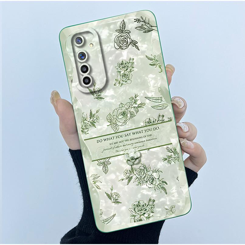 For Realme 6 Phone Case Realme 6s Cover Fashion Simplicity Oil Painting Flower Soft Liquid Silicone Shell For Realme 6 Pro Funda