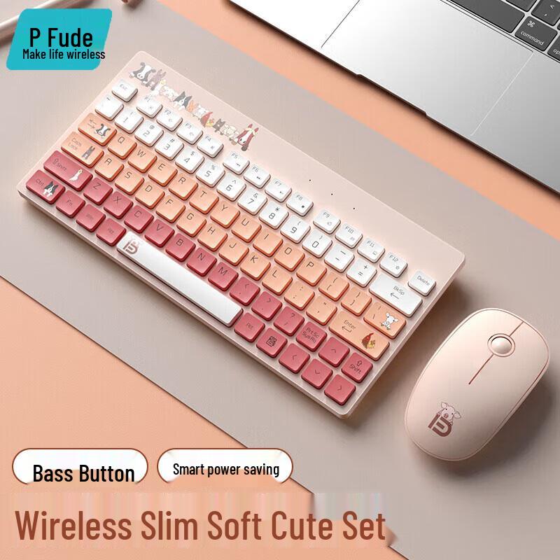 Fude G1501 Cartoon Wireless Keyboard and Mouse Combo