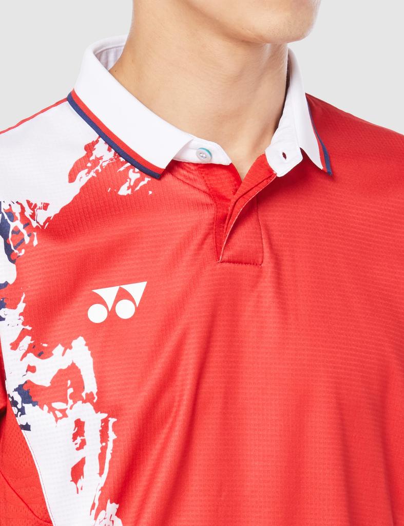 YONEX Short Sleeve Game Shirt Ruby Red Size S Men's (Fit Style), (338),