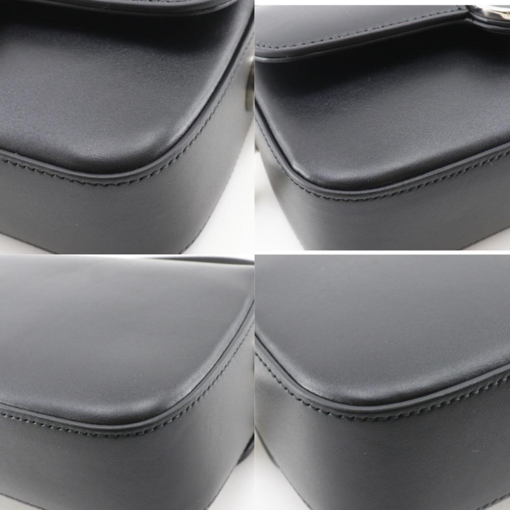 GUCCI Petit GG Shoulder Bag 739722 Double G 2WAY black leather Women Used