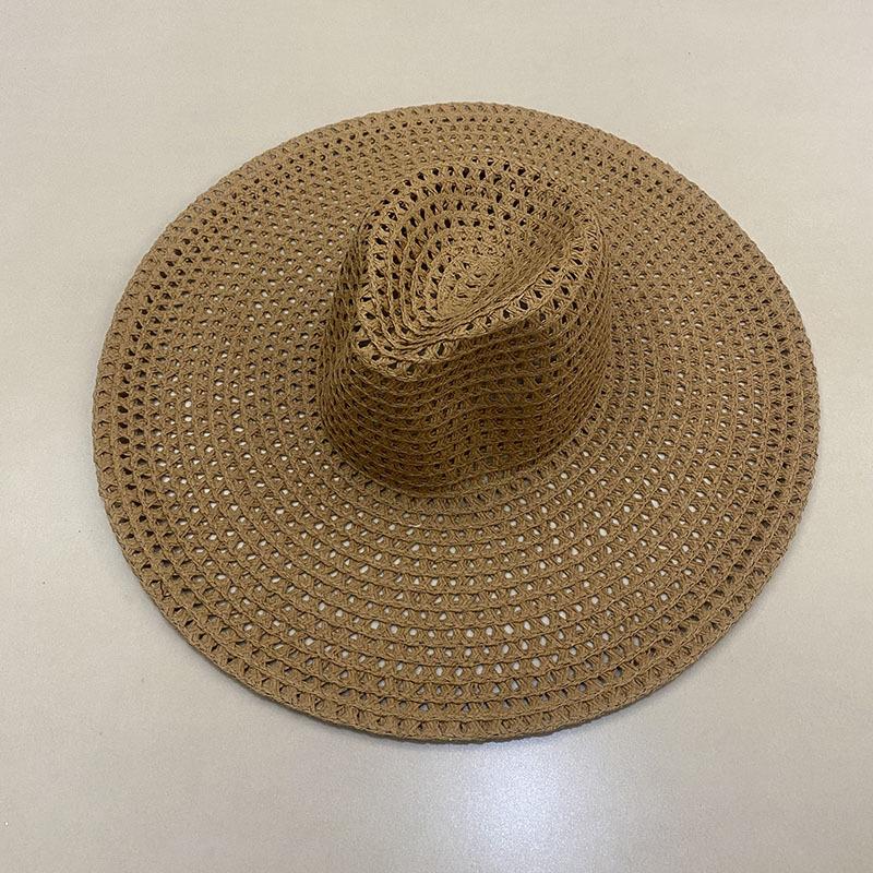 Delle Summer Hollow Big Eaves Hat Versatile Sun Hat Vacation Travel Sun Hat