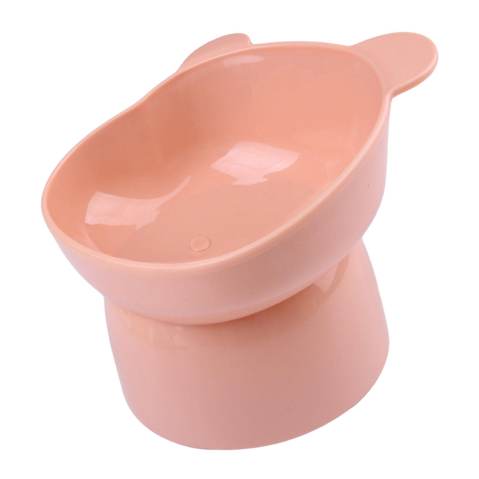 Raised Cat Bowl Anti Slip Elevated Cat Food Bowl Tilted Pet Feeder Dog Bowl Kitten Drinking Bowl for Small and Medium Dogs розовый