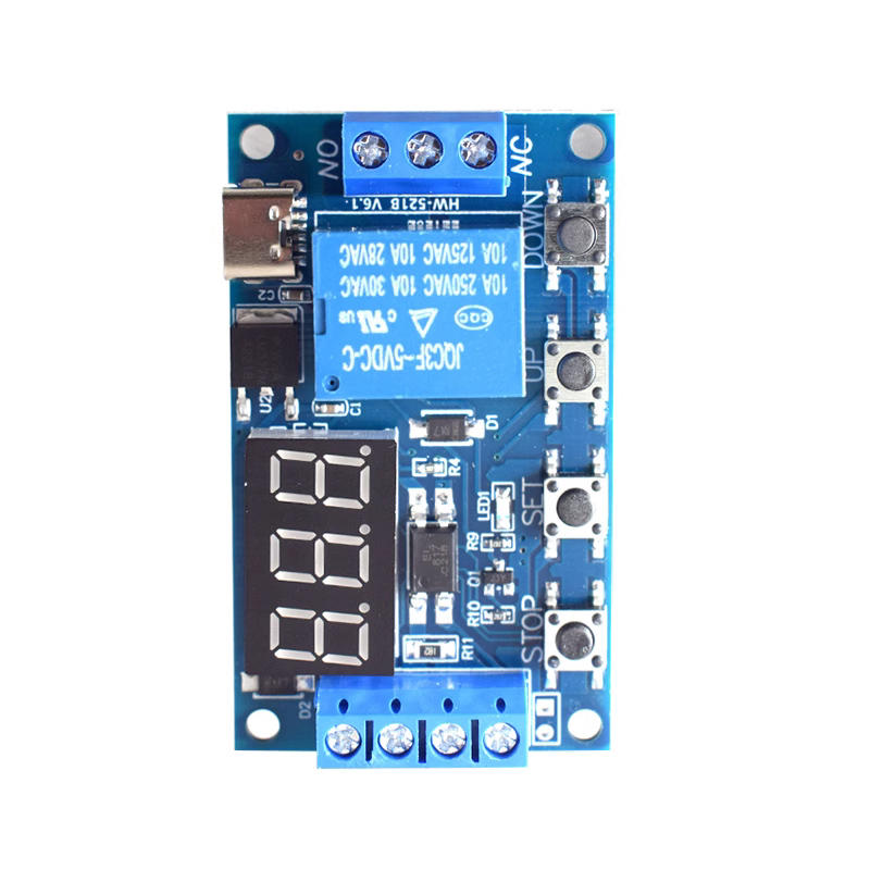 1pcs DC 6-30V Timer Relay Programmable Delay Relay Module Cycle Timer with LED Display TYPE-C / Micro USB Relays 6V 9V 12V 24V