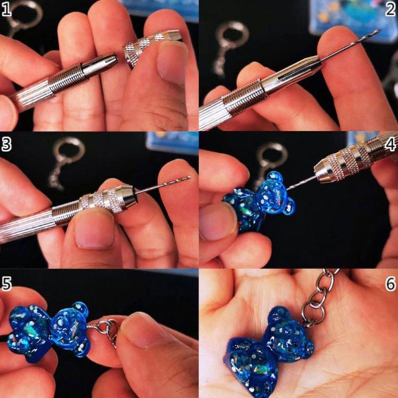 220 Pcs Resin DIY Crafts Jewelry for Key Ring with Chain Jump Rings Screw Eye Pins Golden Silver Keychain Rings Set