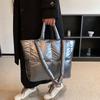 High-end Textured Bags for Women New Large-capacity Fashionable Autumn and Winter Cotton Clothing Shoulder Bags Down Commuter Tote Bags