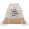 Sac Cabas - PLANETEE - Maelle « Elle Assure Grave ! » - Jute & Toile - Texte Imprimé - Imprimé En France
