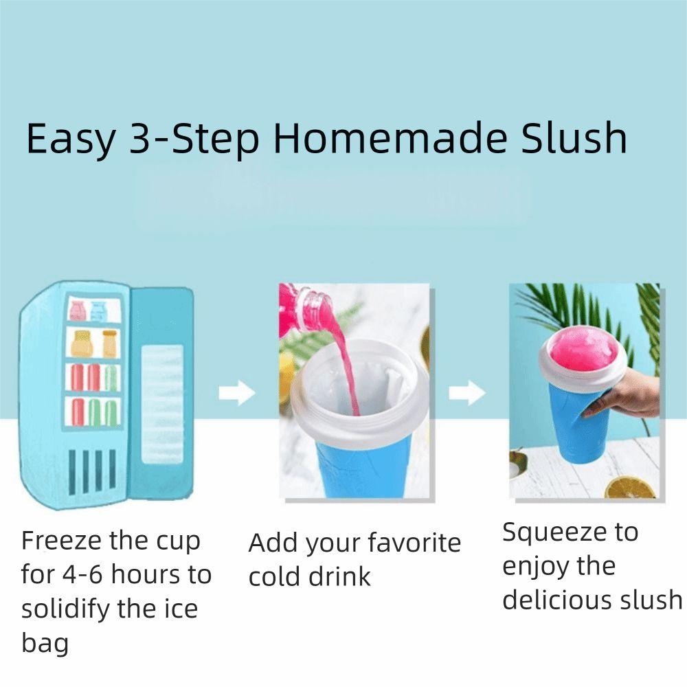 Silicone DIY Juice Water Bottle Quick-Frozen Ice Cream Maker Cups Slushy Maker Cup  Kids Gifts