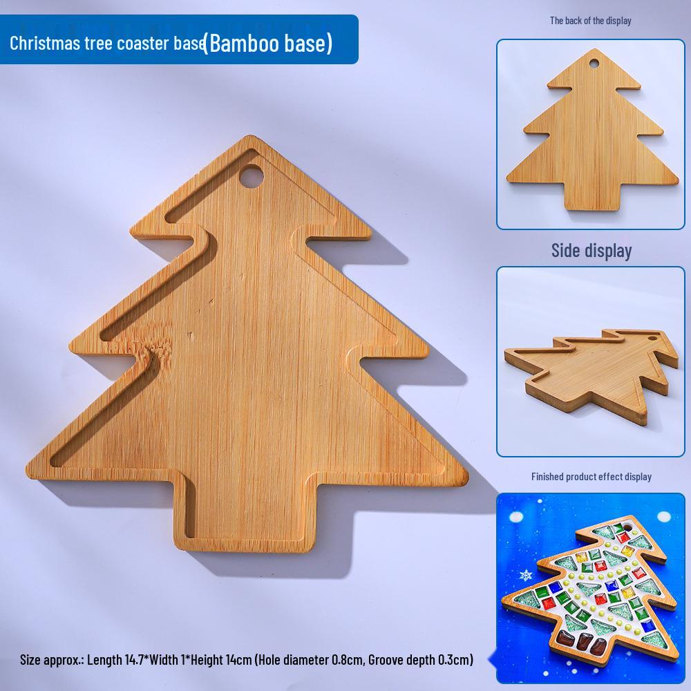 Bamboo Coaster & Placemat DIY Kit for Kids - Square & Round Mosaic Base