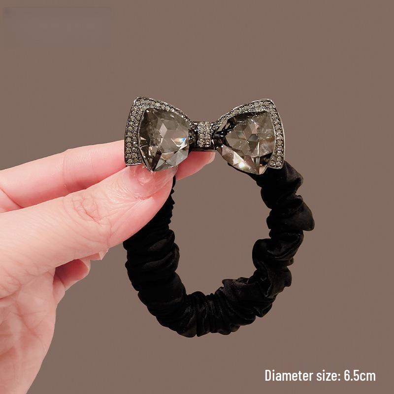 Exquisite Forest Style Butterfly Crystal Hair Ties - Durable Rubber Bands for Women