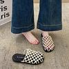 A New Style of Flat-bottomed Woven Toe Half-slipper Women's Shoes with A Lazy Person's Hollowed-out Style