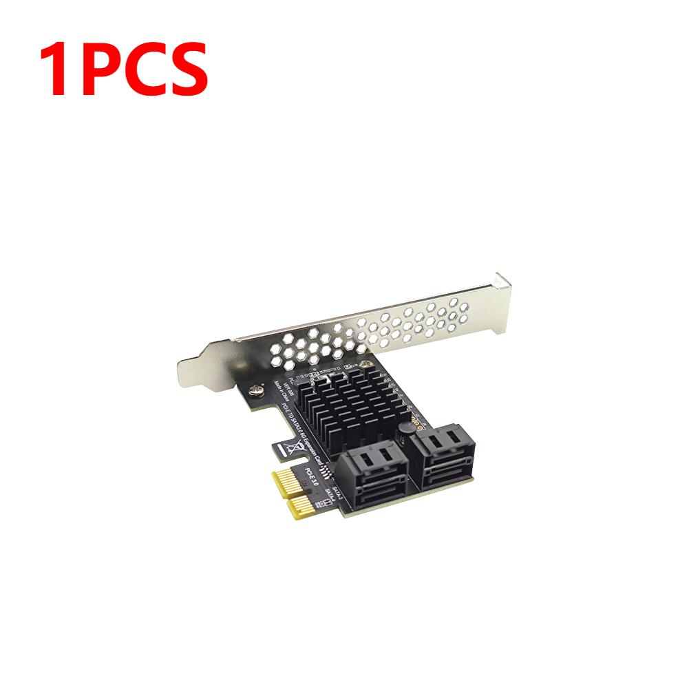 

SATA III PCIe Expansion Card 6Gbps SATA 3.0 to PCI-e 1X 4X 8X 16X Adapter with Bracket PCI Express to SATA 3.0 4-Port